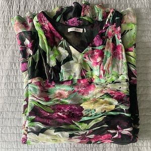 bryan bradley 💐 silk floral dress